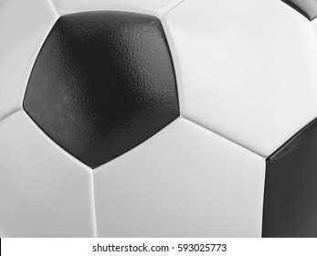 Soccer Ball Texture Background. 3D Illustration.