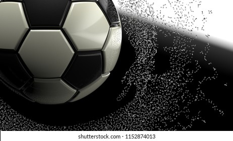 Soccer Ball Water Splash 3d Illustration Stock Illustration 1152874013 ...