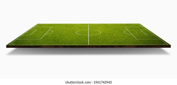 Soccer Field From Above - Texture Playground, 3D-Illustration