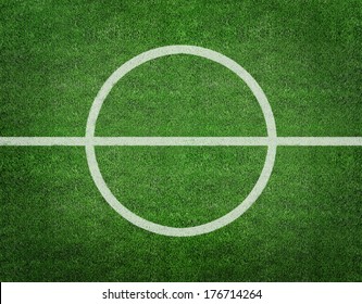 Soccer Field Center Top View Background