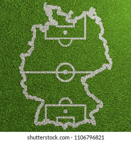 Map Germany Outline Soccer Field Markings Stock Illustration 1390108796 ...