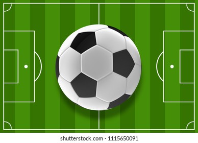 Soccer Ball Field Background Top View Stock Vector (Royalty Free ...