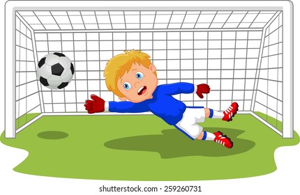 Soccer football goalie keeper saving a goal - Powered by Shutterstock