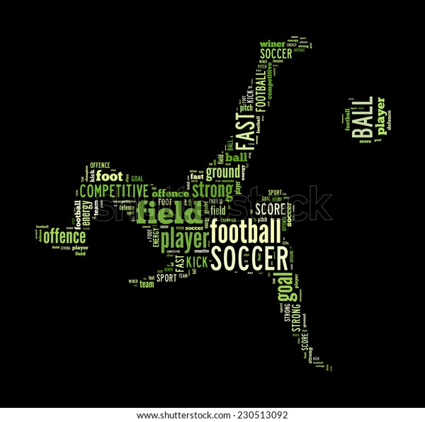 Soccer Football Player Scissors Kick Shape Stock Illustration 230513092 ...