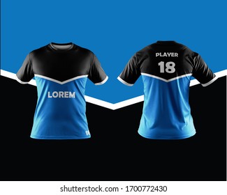 Soccer & Football Sport Jersey T-Shirt Design in 3D Mock Up, 3D illustration or 3D rendering - Powered by Shutterstock