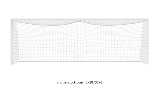 Soccer Goal Post Isolated. 3D Rendering