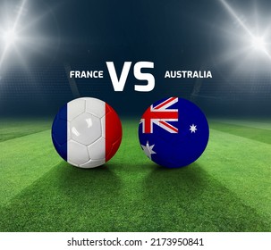 Soccer matchday template. France vs Australia Match day template. 3d rendering - Powered by Shutterstock