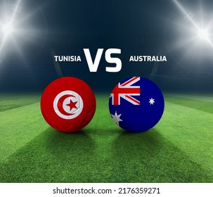 Soccer matchday template. Tunisia vs Australia Match day template. 3d rendering - Powered by Shutterstock