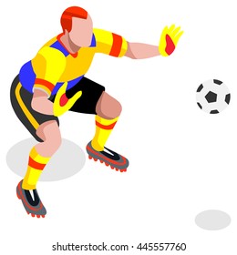 Soccer Player. Athlete Football Goalkeeper Block World Soccer Championship. Concept Of Events Spirit. Football Match International Competition. Euro European Cup Insight. Copa America Cup Illustration