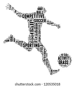 Soccer Player Infotext Graphic Arrangement Concept Stock Illustration ...