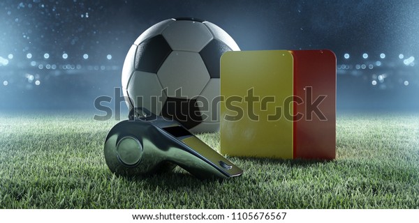Soccer referee equipment\
(3D Rendering)