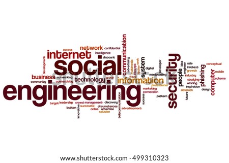 Social engineering word cloud concept