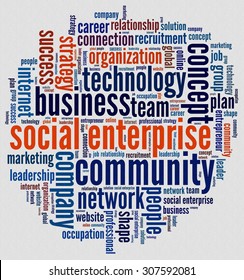 Social Enterprise In Word Collage