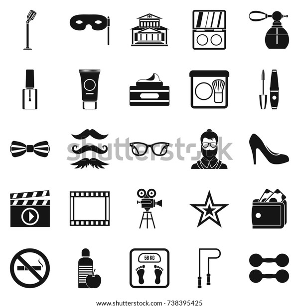 Social events icons set.\
Simple set of 25 social events  icons for web isolated on white\
background
