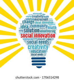 Social innovation concept in bulb shape word collage - Powered by Shutterstock