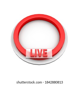 Social Media Avatar User Frame Isolared On White Backgound. 3d Mockup Round Shape For Photo. Live Streaming Workshop Banner Template