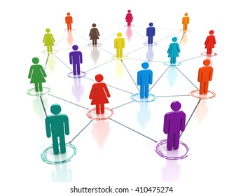 Social Media Network Connecting People Concept Stock Illustration 410475274