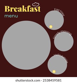 Social media post advertising business banner blank graphics design breakfast menu template  - Powered by Shutterstock