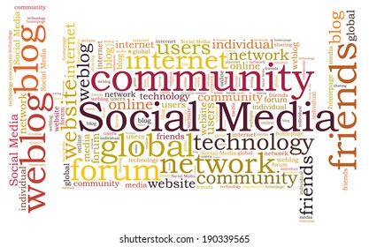 Social Media Word Cloud Stock Illustration 190339565 | Shutterstock