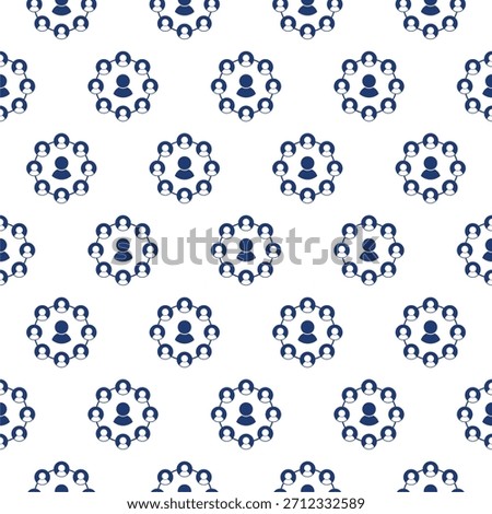 Social network circle seamless pattern isolated on white background