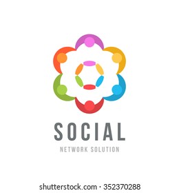 Social Network Concept Logo Design Vector Stock Vector (Royalty Free ...