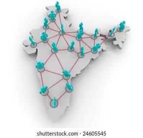 A Social Network Of People In The Country Of India