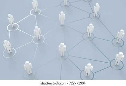 Social network structure, Global network mesh, Group of people talking in social network,3d rendering.group of people talking in social network.
