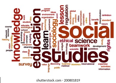 Social Studies Concept Word Cloud Background