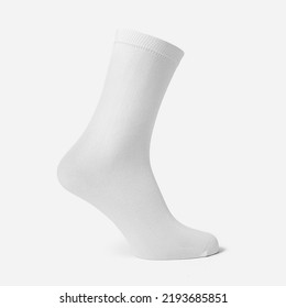 Sock Side View Mockup Isolated 3d Rendering