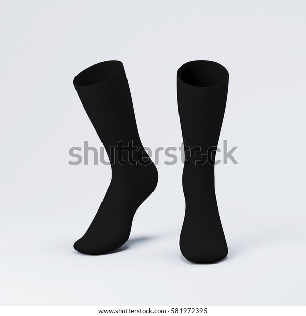 Download Socks Black Socks Mockup Long Socks Stock Illustration ...
