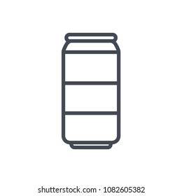 Soda Can Line Drink Beverage Icon Illustration Raster