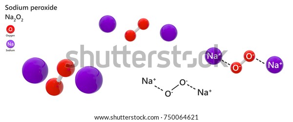 Sodium Peroxide Inorganic Compound Formula Na2o2 Stock Illustration