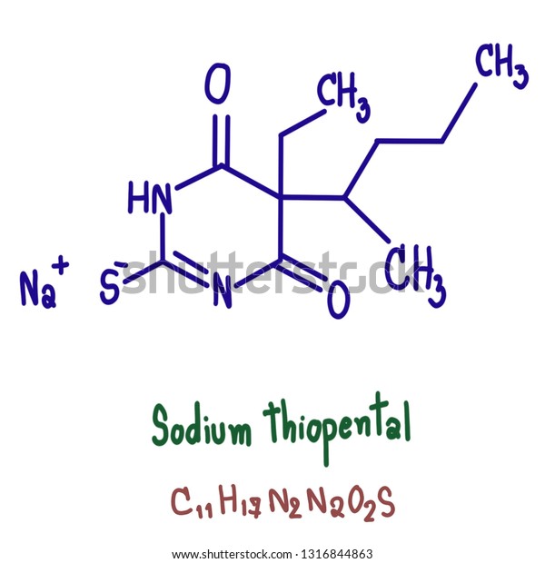 Sodium Thiopental Known Sodium Pentothal Thiopental Stock Illustration 1316844863 Shutterstock