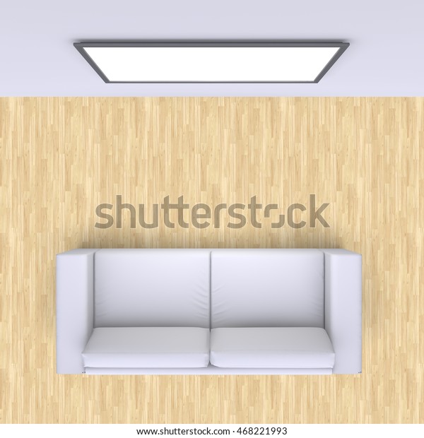 Sofa Tv On Wall Corner Room Objects Interiors Stock Image