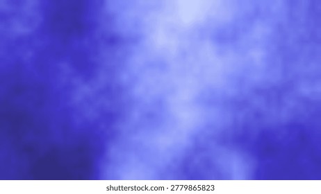 A soft abstract texture with deep blue and violet tones blending into lighter misty areas. The composition has a blurred cloudlike appearance with smooth transitions and a calm mood.