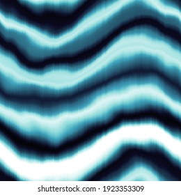 Soft Aegean Sea Green Blur Stripe Texture Background. Seamless Liquid Flow Watercolor Stripe Effect. Wavy Wet Wash Variegated Fluid Blend Pattern For Water Turquoise Sea, Ocean, Nautical Backdrop. 