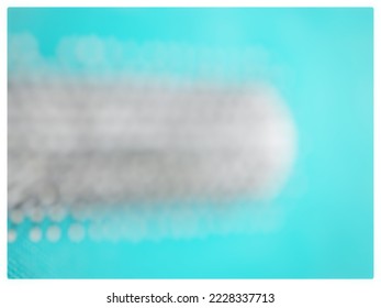 Soft blue background caresses objects with dotted lines.