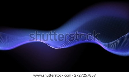 Soft blue big data particle wave futuristic neon blurred surface glowing abstract flowing blue waves digital particles out of focus space themed cosmic tech aesthetic premium digital depth design