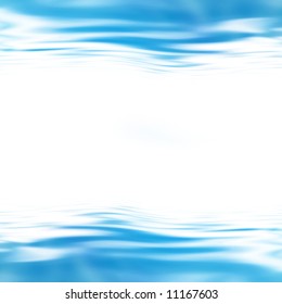 A soft blue wave on white background