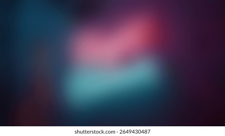 A soft, blurred background features a gradient of deep blues and purples on the left and bottom, transitioning into vibrant teal and soft pink hues in the center and upper right. 