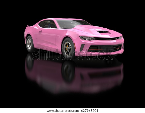 Soft candy pink\
fast car - 3D\
Illustration