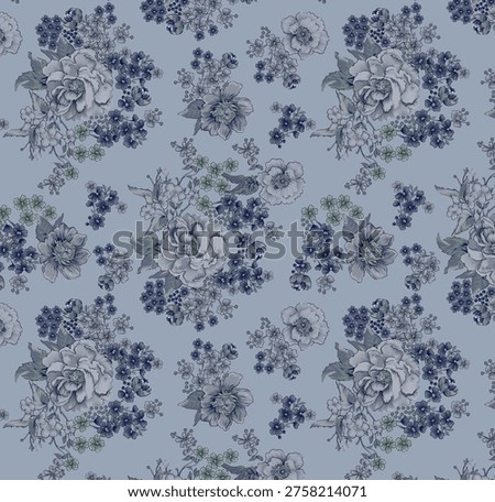 soft colours allover pattern with diffrent types of composition