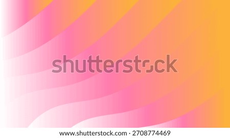 A soft and flowing abstract background featuring curved waves of gradient color. The left side begins with white and transitions through shades of pink, culminating in a warm orange on the right.