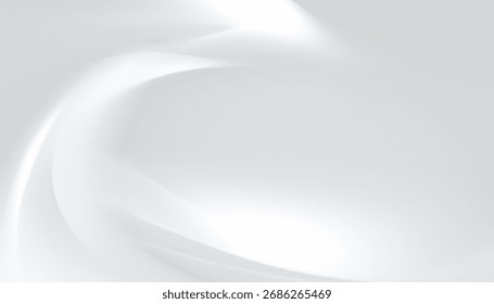 Soft and flowing white background features gentle curves and a light, airy feel. The texture creates a calming mood.