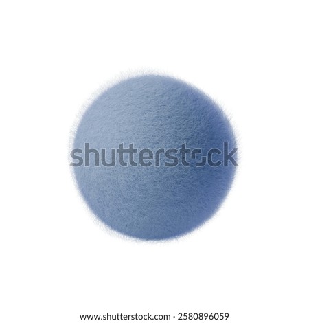 Soft, fluffy blue sphere 3d illustration is perfect for tranquil designs. Its appealing texture adds depth, making it ideal for backgrounds and abstract artwork, enhancing visual appeal