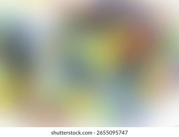 A soft focus abstract image with a blend of pastel colors including pale yellow, light green, soft blue, and hints of pink and brown. 