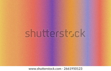 A soft gradient background transitions through warm colors like yellow orange and pink with vertical bands of purple and red and a subtle noise texture.