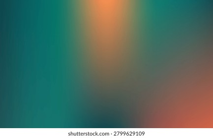 Soft gradient blend of teal and orange colors with diffused light effects abstract,...