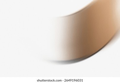 A soft, gradient blend of white and warm brown creates a smooth, flowing curve against a clean white background, suggesting elegance and gentle movement.