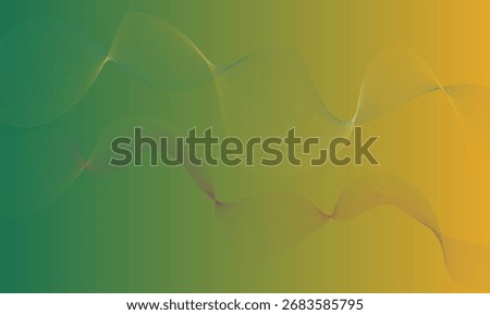 A soft gradient transitions from deep green to warm yellow, overlaid with delicate marble veins and abstract swirling lines.